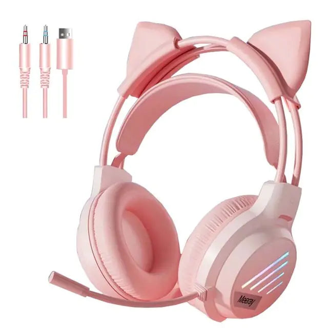 LED Gamer Cat Ear Headset