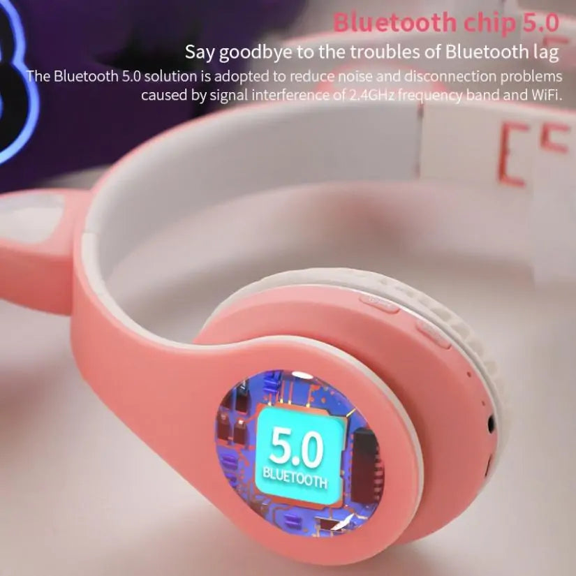 LED Cat Bluetooth Headphones