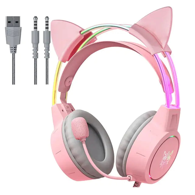 LED Gamer Cat Ear Headset