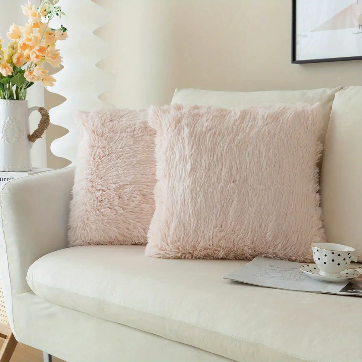 Fur Throw Pillow Covers