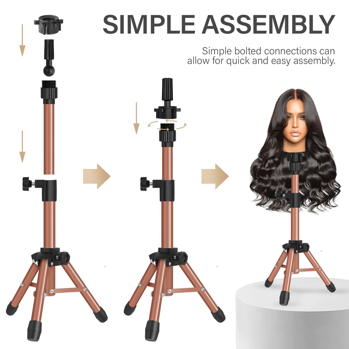 Mannequin Head Stand Wig Tripod
