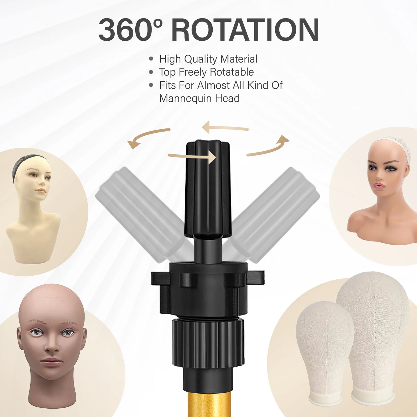 Mannequin Head Stand Wig Tripod