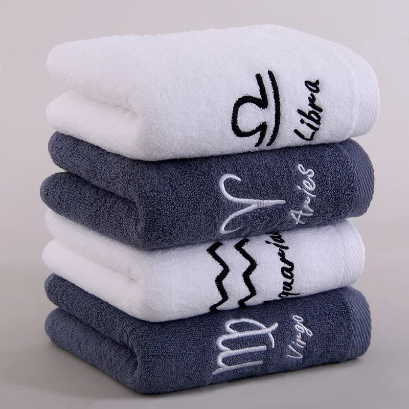 zodiac face towels