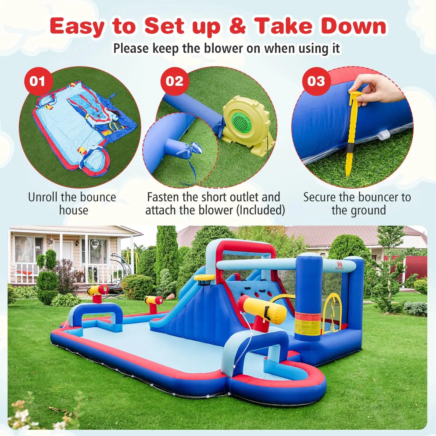 Inflatable Bounce House + Splash Pool