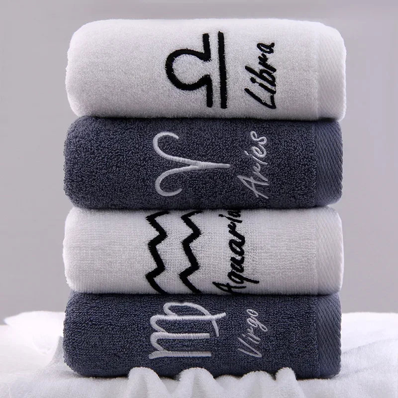zodiac face towels