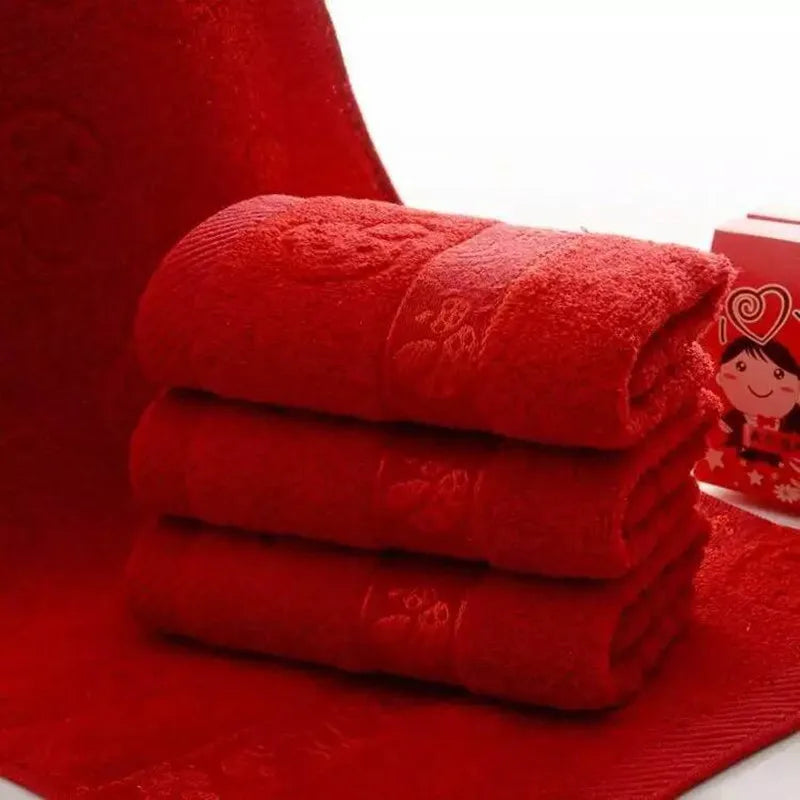 Large + Small Red Towel Set