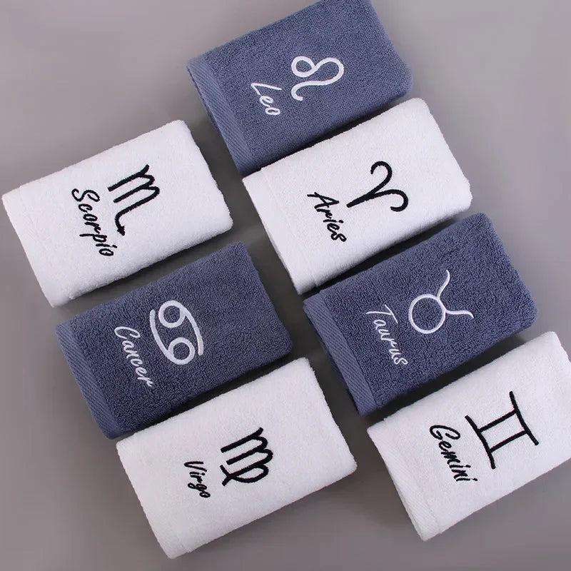 zodiac face towels