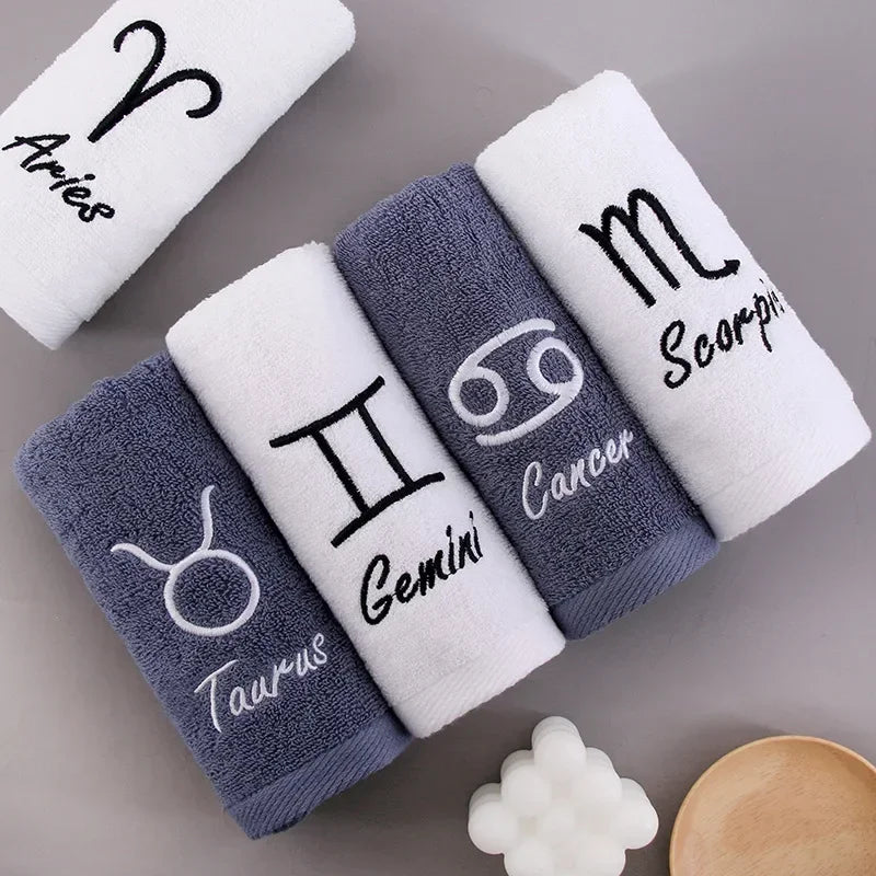 zodiac face towels