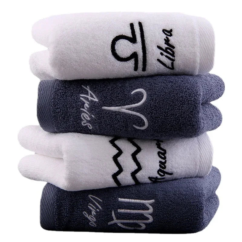 zodiac face towels