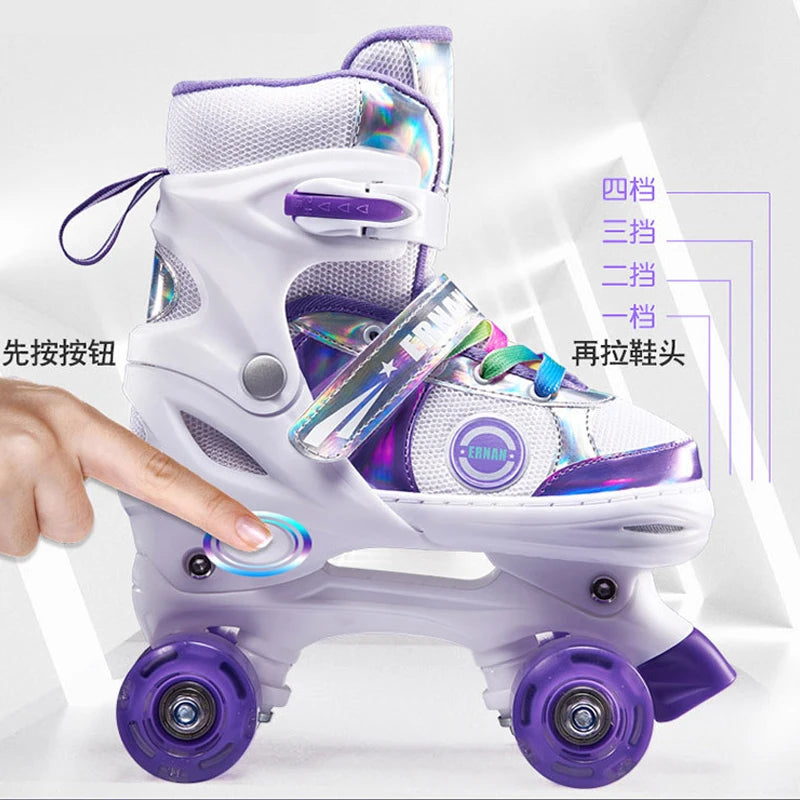 4 Wheels Skates Beginner Kids