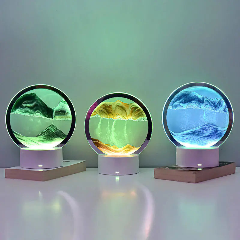 3D Night Light Hourglass Desk Lamp