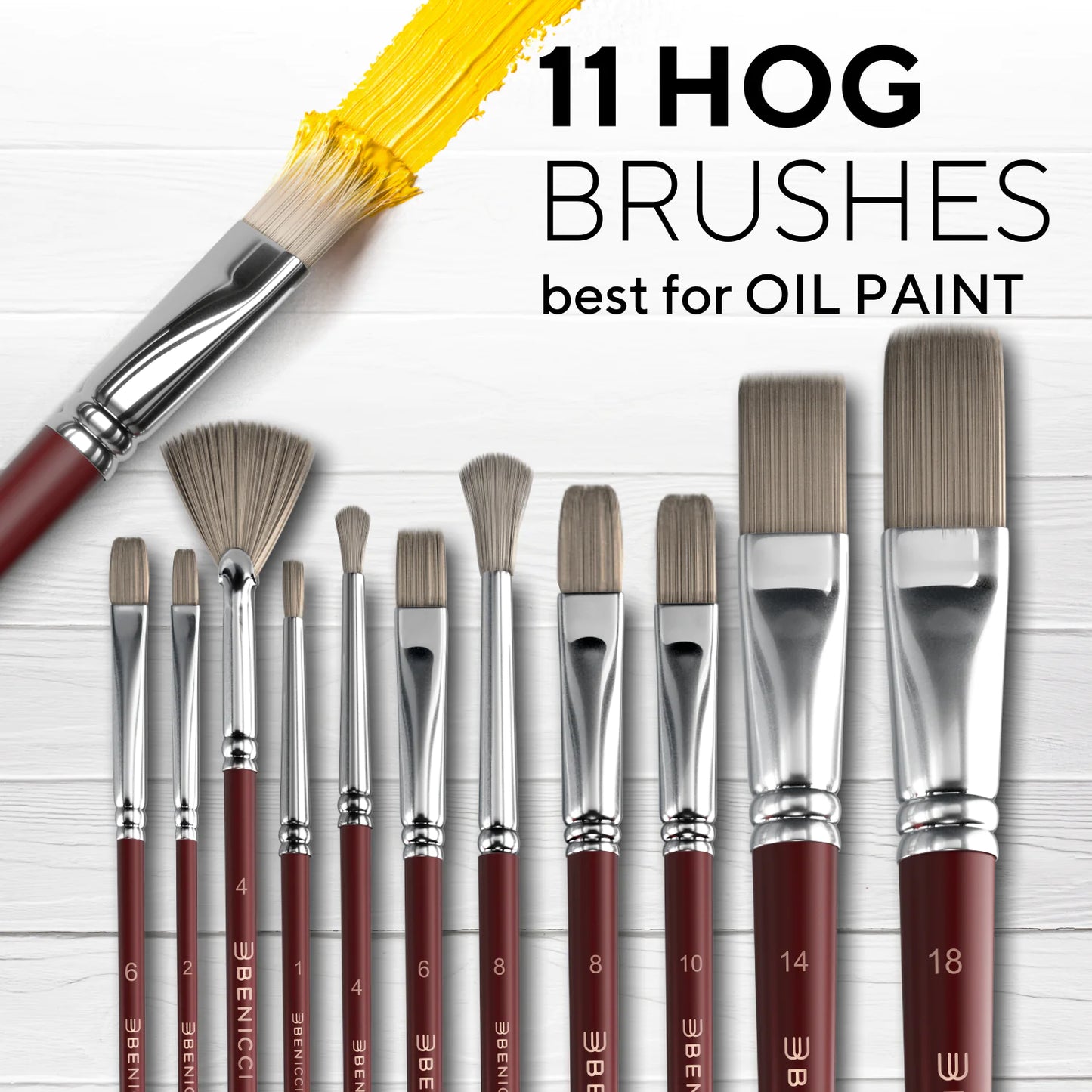 40 Piece Paint Brush Set + Storage
