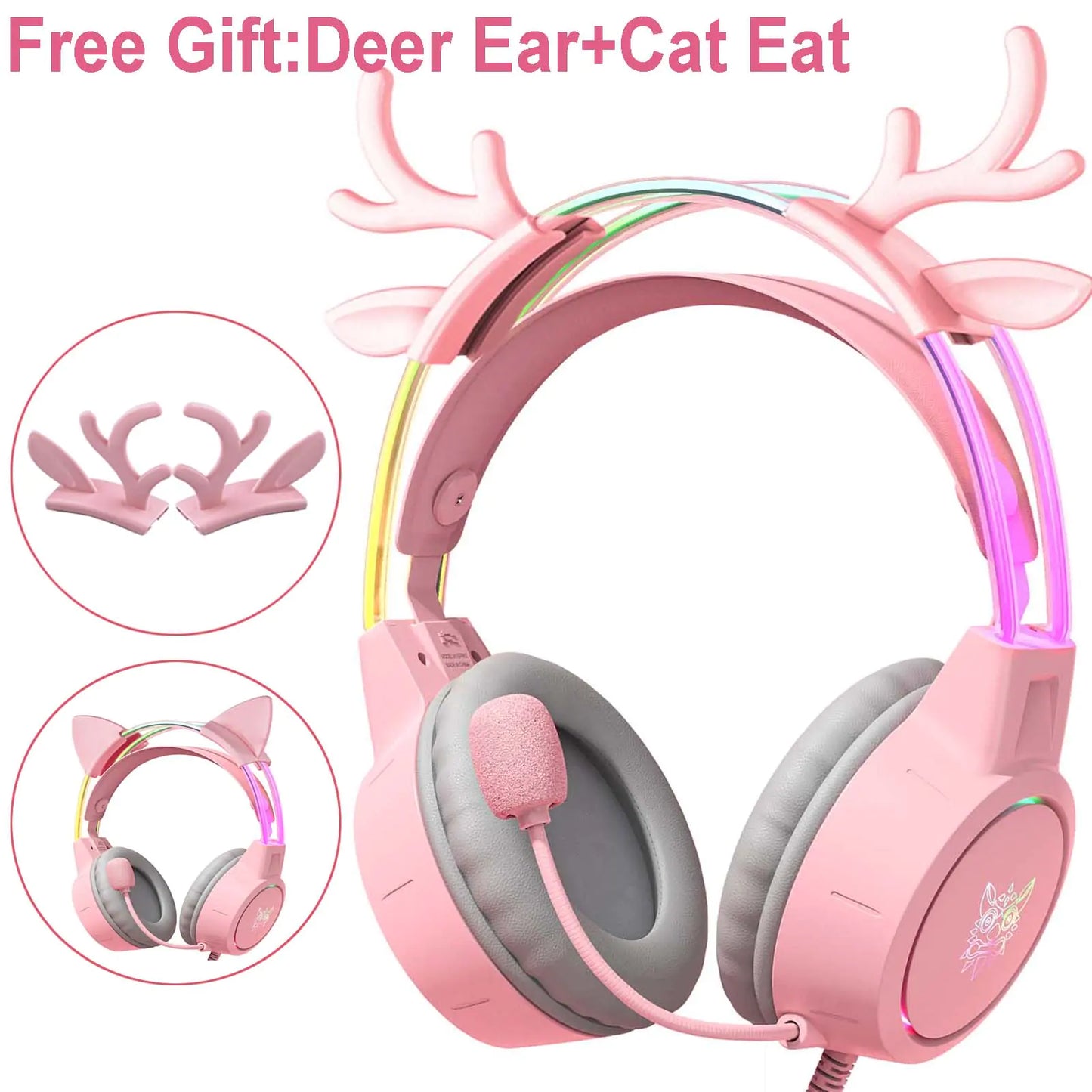 LED Gamer Cat Ear Headset