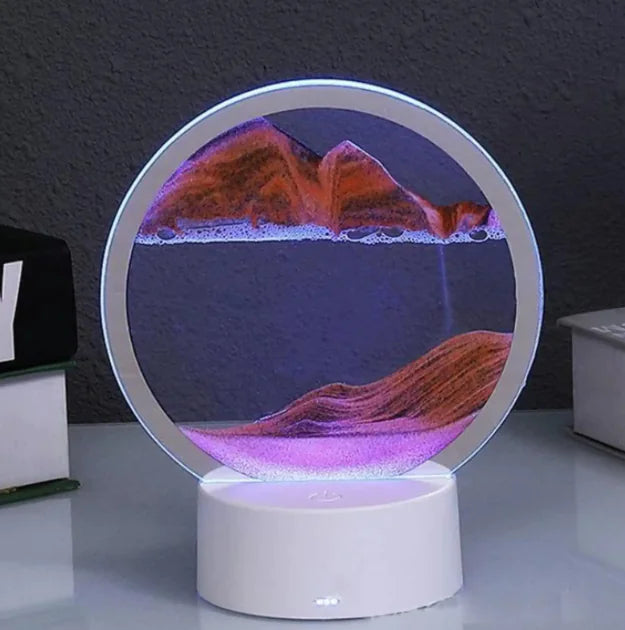 3D Night Light Hourglass Desk Lamp