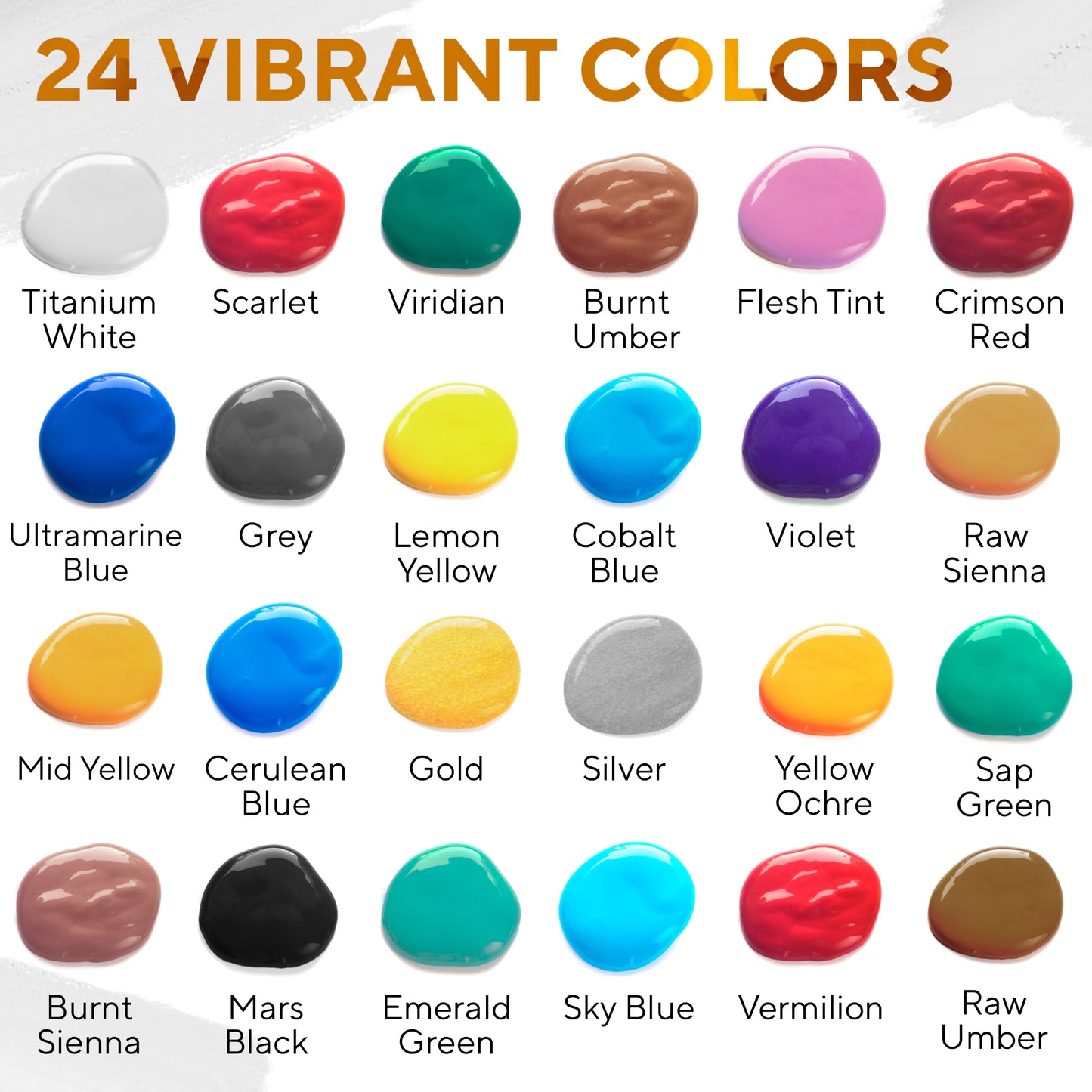 Acrylic Paint Set 24 Colors