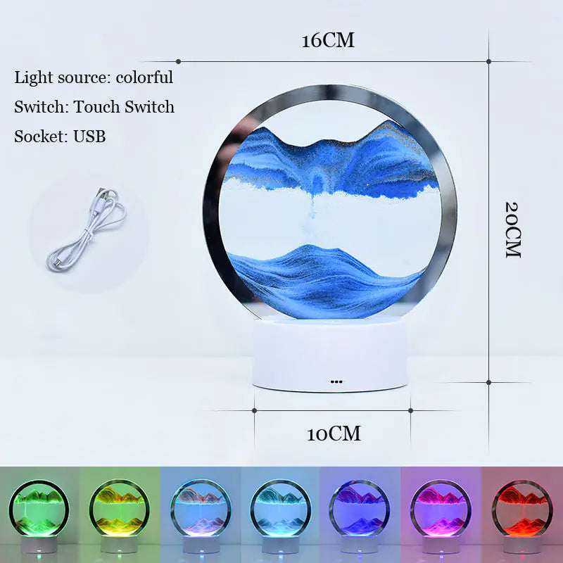 3D Night Light Hourglass Desk Lamp
